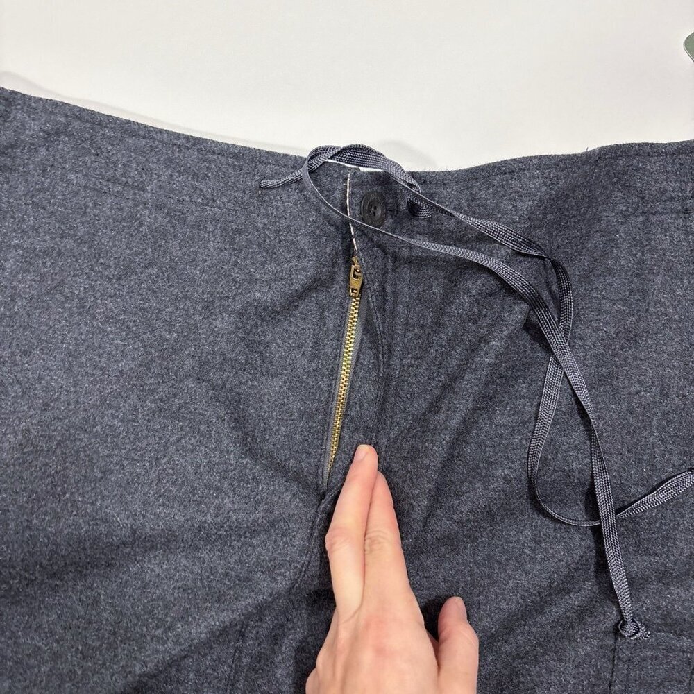 Eddie Bauer Wool Cargo Carpenter Maxi Midi Skirt Charcoal Gray - 14 Petite - NWT - Picture 4 of 7